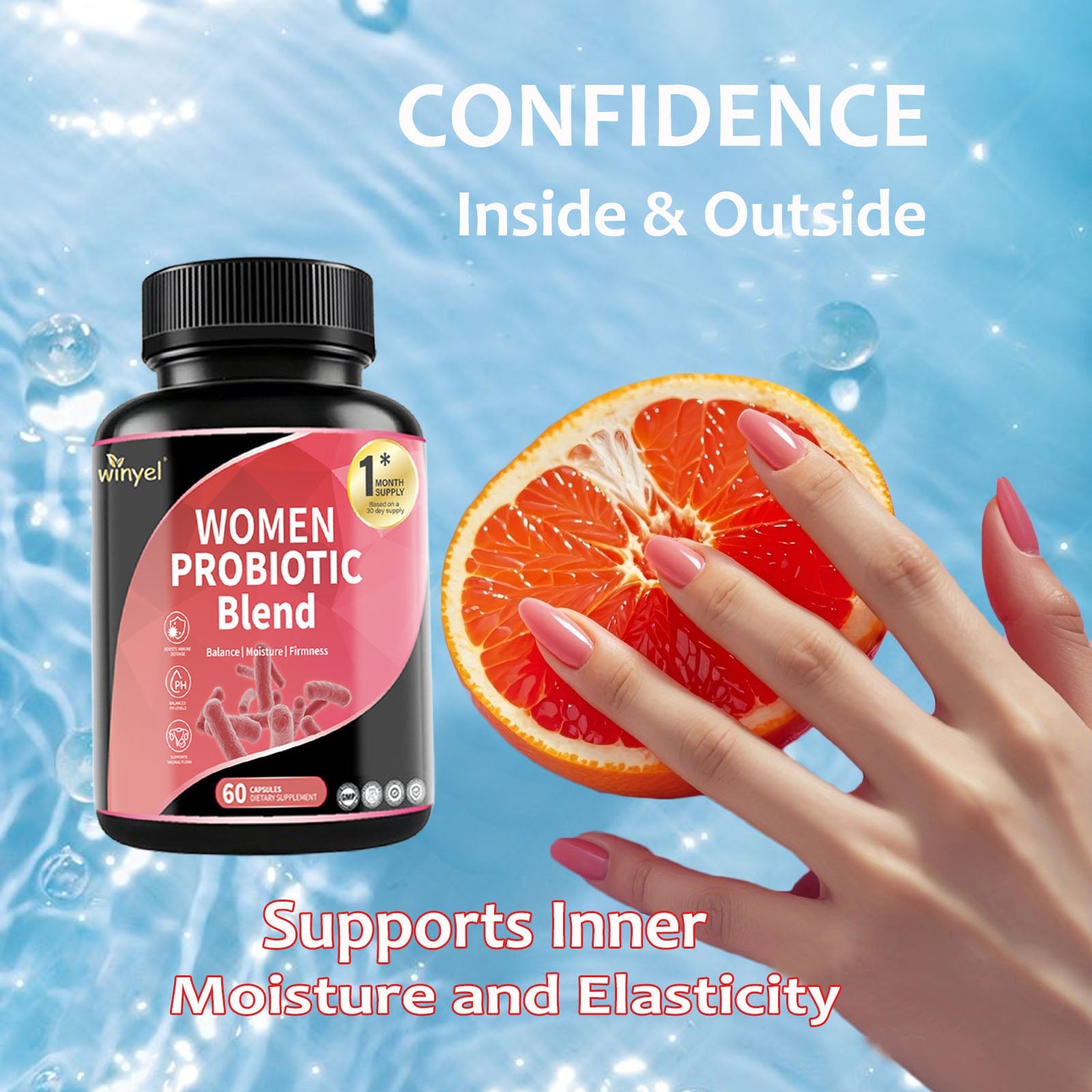 Women's Probiotics For Women PH Balance With Prebiotics, Lactobacillus Probiotic Blend And Herb Blend - Women's Health Supplement, 60 Count