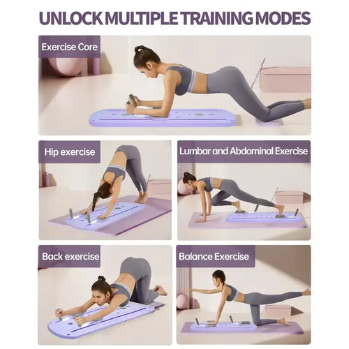8-in-1 Multi-Functional ABS Yoga Board - Portable Folding Pilates & Abdominal Strength Trainer with Adjustable Handles, Design