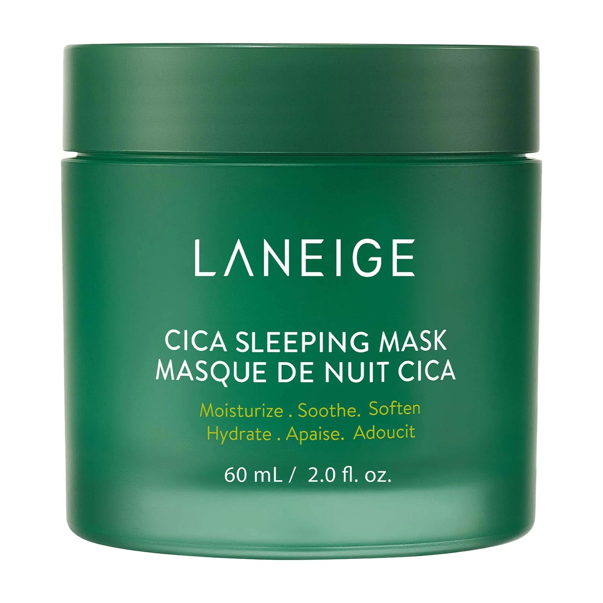 Laneige Cica Sleeping Mask: Hypoallergenic Overnight Mask for Intense Moisture Barrier Support, Redness Relief & Soothing Dry, Sensitive Skin