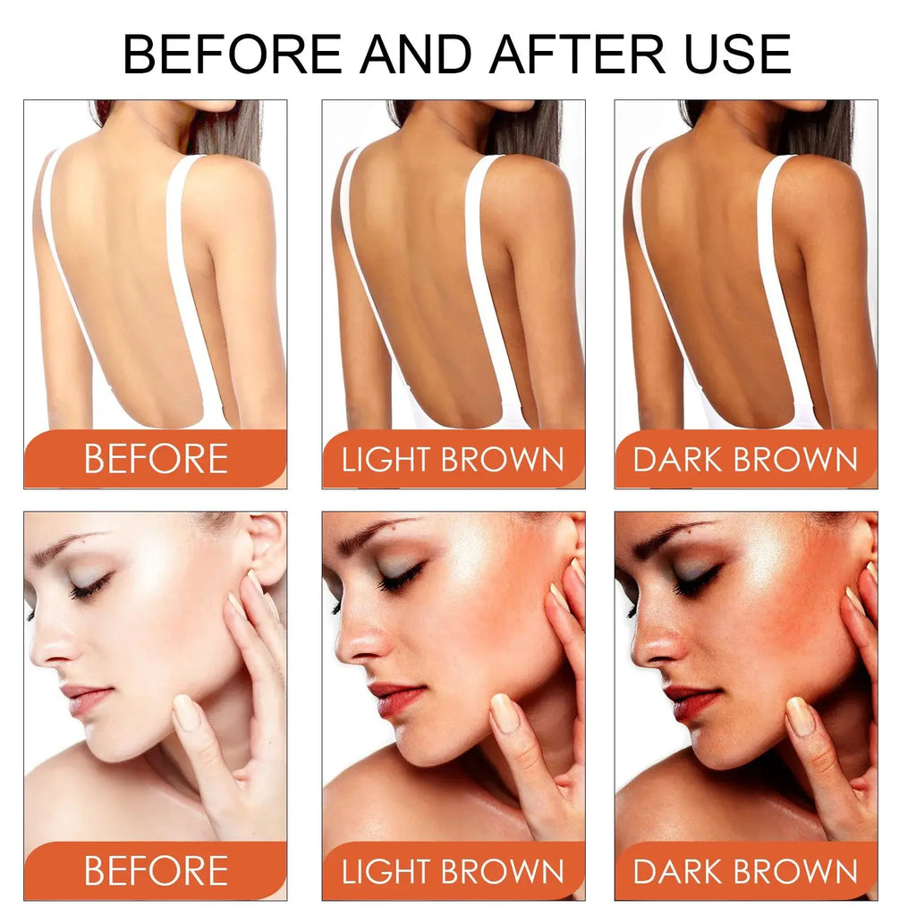 EELHOE Tanning Cream Face Body Long Lasting Bronzer Skin Tanner Suntan Protect Radiation Nourishing Natural Self-Tanning Lotion