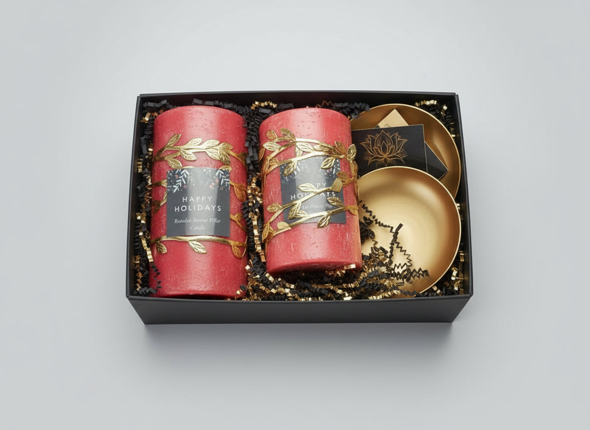Beeswax Pillar Candle Set – 3pcs