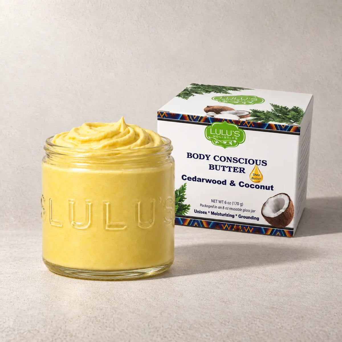 Cedarwood & Coconut Whipped Body Butter – Deep Moisture for Dry Skin